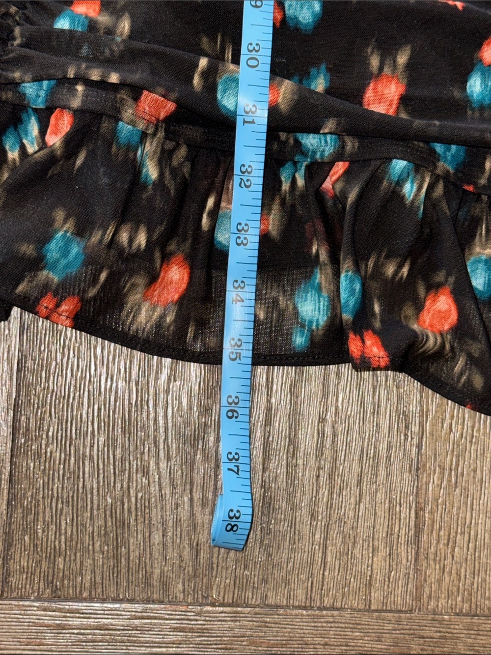 Torrid Ruched Mesh Ruffle Chemise Sweet Ikat - Picture 12 of 12